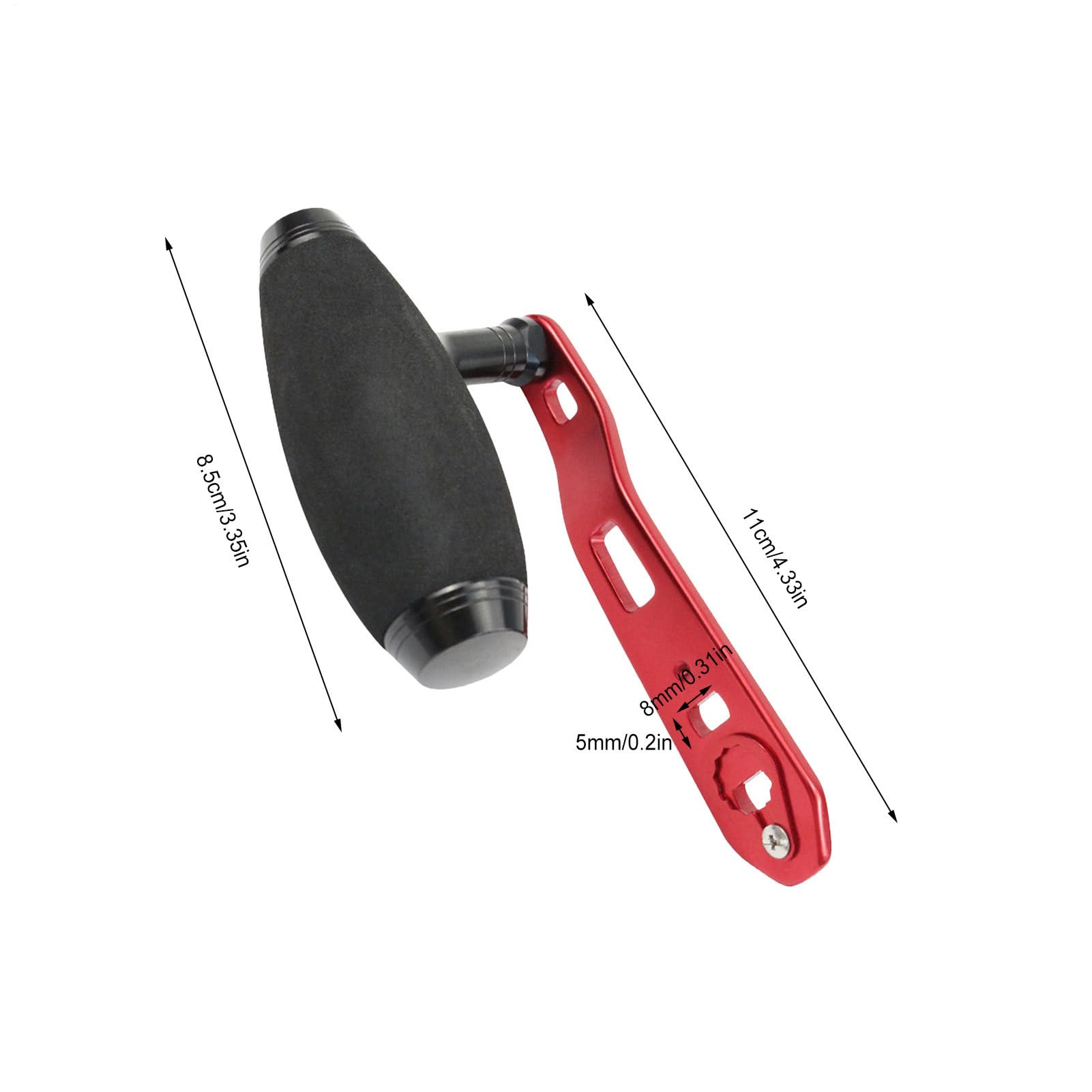 Poignée de moulinet – Accessoires de moulage, poignées de moulinet pour trou de 8 x 5 mm – pour lacs d'eau salée, étangs, ruisseaux