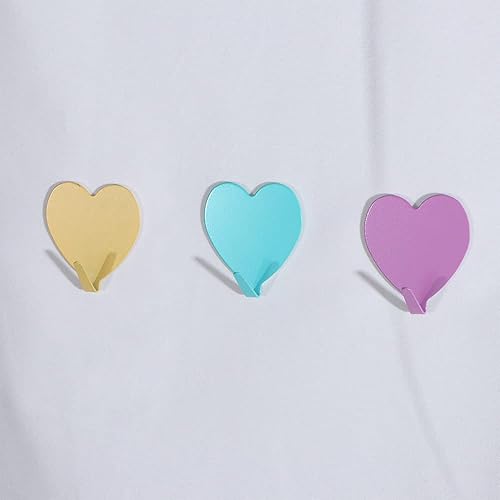 Miniatura 5 de Gancho de pared autoadhesivo en forma de corazón, gancho para puerta, ganchos decorativos fuertes de acero inoxidable para cocina y baño (5