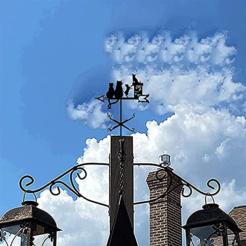 Ancna-U WZG45734723 Metal Decorative Wind Vane Weather Vane,Cat Weathervane thumb #6