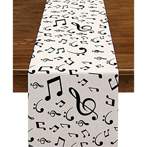Nepnuser Musical Notes Table Runner Cover