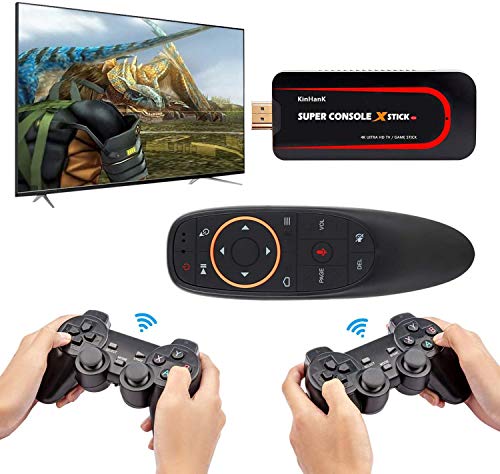 DEES Super Console X Stick Video Game Console Built in 50000+ Games, Support 4K HD Output,with 2 Controllers,Support 5 Players,Support PSP/N64/DC,Upgraded S905X Chip,Best Gifts for Kids and Adult