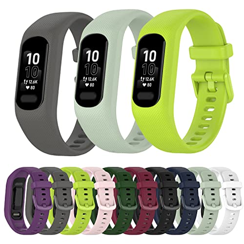 Correa de repuesto para Garmin Vivosmart 5, correa integrada de color con textura de silicona, talla única, Silicona, No es una piedra preciosa