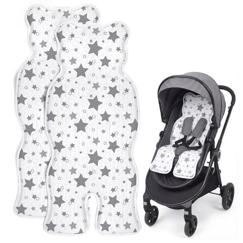 Orzbow 2-Packs Stroller Cooling Pad, Universal Soft Cooler Pad, White