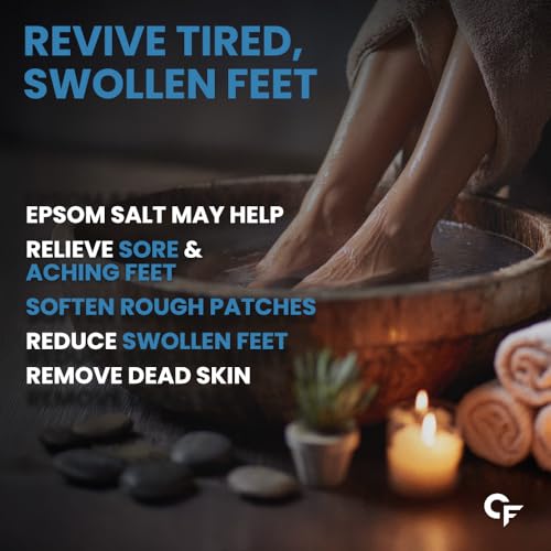 Image of Carbamide Forte Epsom Bath Salts Crystal Granules | Epsom salt for foot soak,bath soak,gardening | Magnesium Sulphate | Epsom Salt for pain relief foot & aches - 1KG (Pack of 2)
