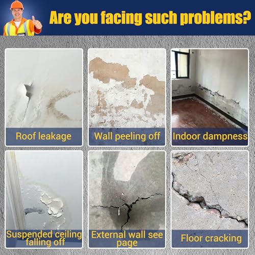 Image of Concrete Crack Filler 3-Pack, Self-Leveling Cement Crack Repair & Waterproof Concrete Sealant, 0.1mm-1 /4 inch Slab & Foundation Crack Sealer for Driveway, Garage Floor, Basement Wall & Patio, 24-48H Cure