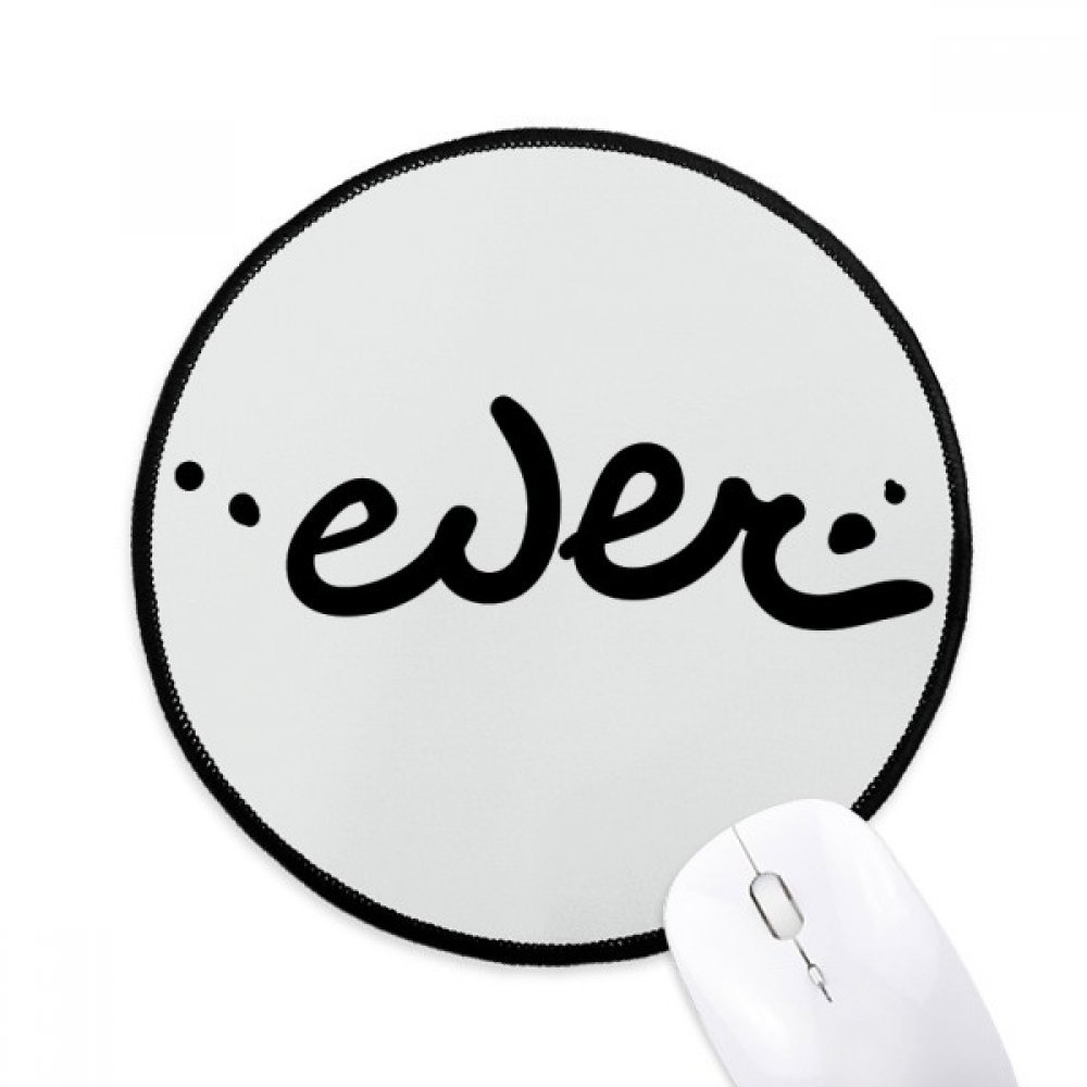 Tapis de souris rond noir beatChong Jamais avec citation drôle