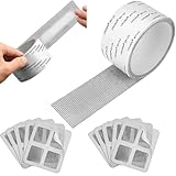CALLYSONIC Fliegengitter Reparatur Set, 30 Stück Fenster Insektenschutz Pflaster und 1 Rolle Fliegengitter Reparatur Klebeband, Glasfaser Flicken Reparaturband, für Reparieren Fenster, Tür Loch
