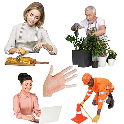 Fingerschutz aus Latex, 300 Stück, Fingerschutz, Fingerschutz, Schnittschutz und hält das Pflaster trocken, inklusive 10 Pflaster