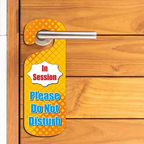 Image of CVANU Please Do Not Disturb (in Session) Wooden Door Sign Hanger Size(24cm x 8.5cm) cv79