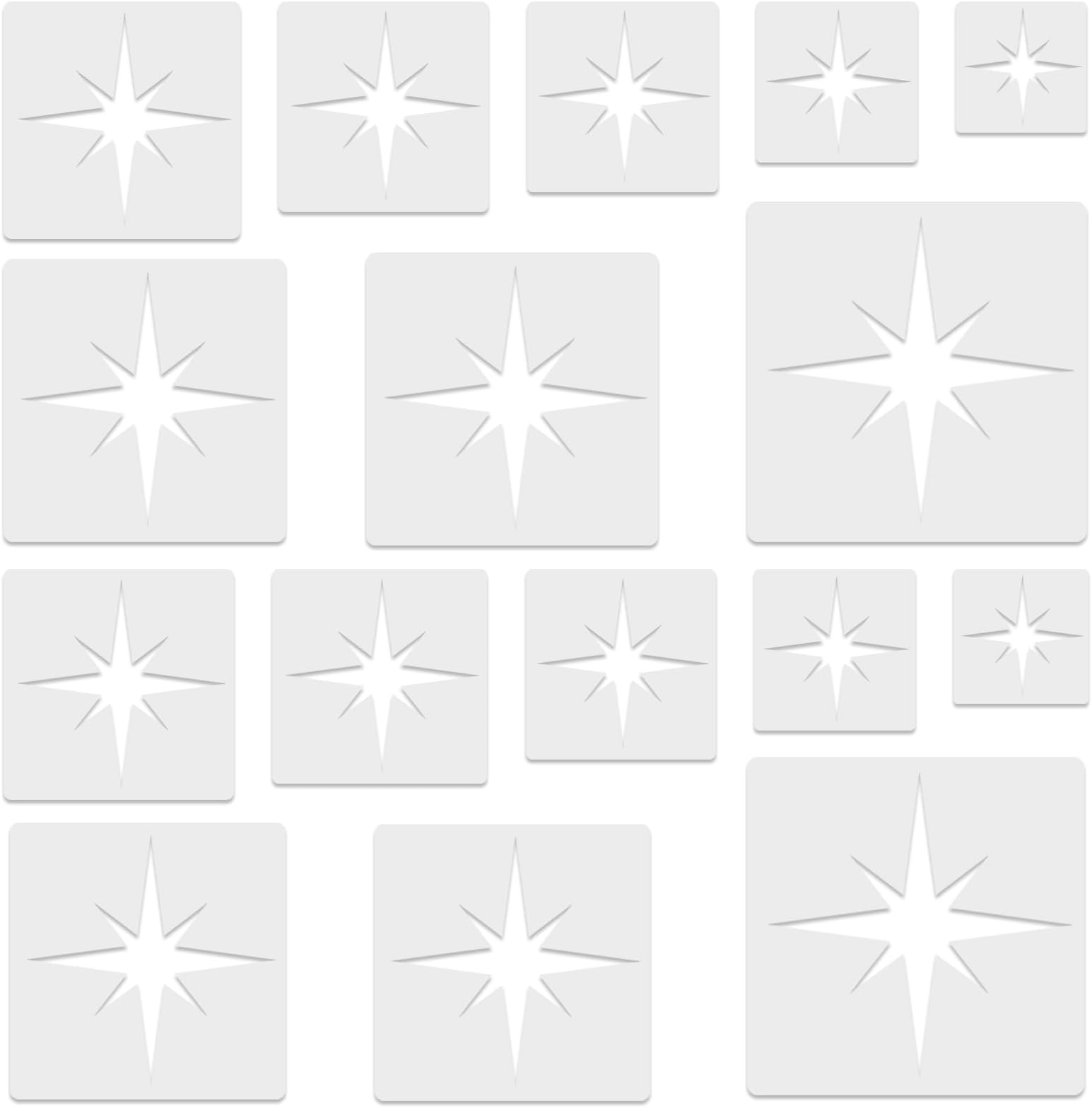 4 Pcs Star Stencil Star Stencils Different Sizes for