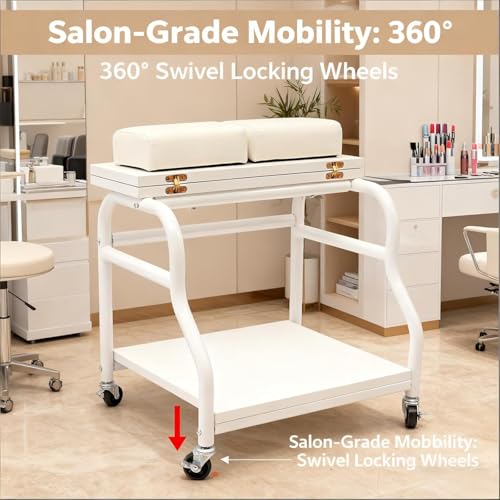 Carrito Portátil con Descanso para Pies para Spa y Manicura miniatura 3