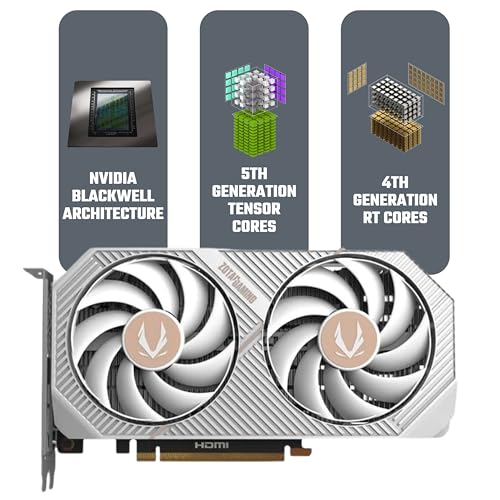 Image of ZOTAC Gaming Geforce RTX 5060 Twin Edge OC Graphics Card - White | 8 GB | DLSS4 | GDDR7 | PCIE 5.0 | SFF Ready | 3840 CUDA Cores | ZT-B50600Q-10M | Only Graphics Card with 5 Year Warranty