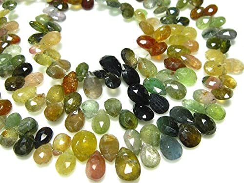Tourmaline multicolore en pierres naturelles facettées 5x4-8x6mm pour fabrication bijoux DIY