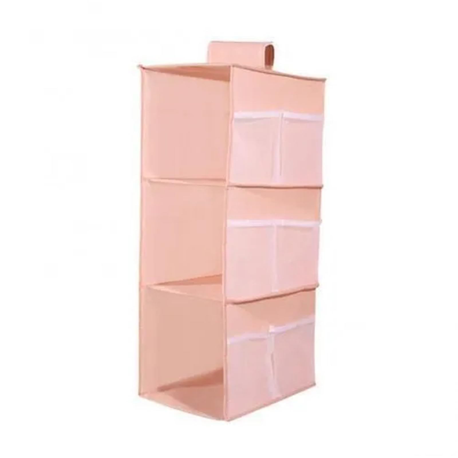Hängeregal Multi-Layer Hanging Storage Bag Wardrobe Clothes Organizer Foldable Underwear Bra Socks Storage Hanging Bag Closet Organizer Für Schlafzimmer(Pink 3Layer)