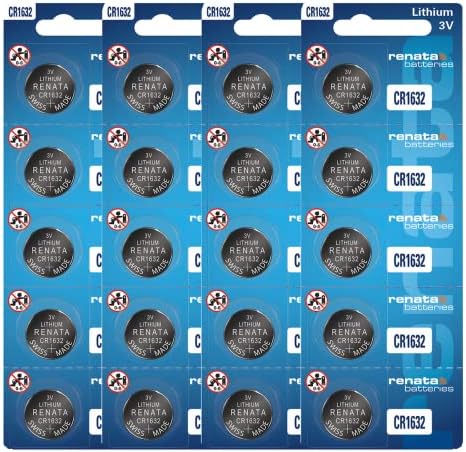 Renata CR1632 Batteries - 3V Lithium Coin Cell 1632 Battery (20 Count)