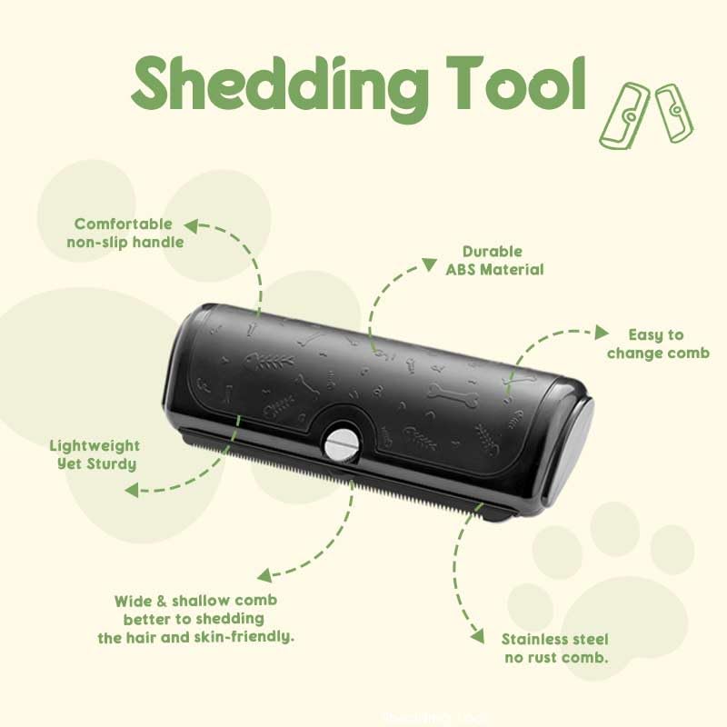 JOLLY AUNTIE Deshedding Brush for Dogs Cats, Horses & Pets, Gentle Wide Comb - Image 2
