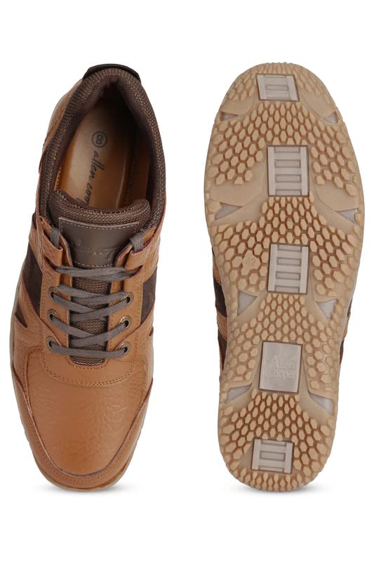 Image of Allen Cooper Comfortable Stylish Genuine Premium Leather Sneaker Shoes for Men