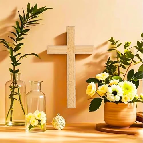 XTUDOU® Holzkreuz, Kruzifix Wandkreuz, Holzkreuz Wand Aus Massiver Eiche, Kreuze zum AufhäNgen, Geeignet zum AufhäNgen Von Wanddekorationen für Zuhause - Image 10