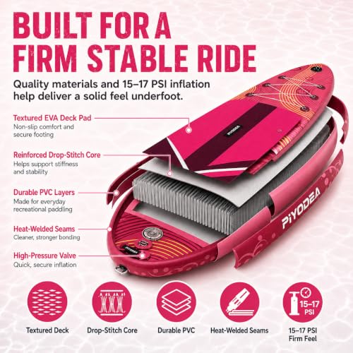 Image of Inflatable Stand Up Paddle Board, Wide Stable SUP Accessories