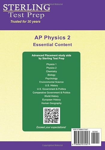 Sterling Education Prep, Sterling Test Ap Physics 1 Essential Content: Comprehensive Review For Ap Physics 1 Exam thumb #1