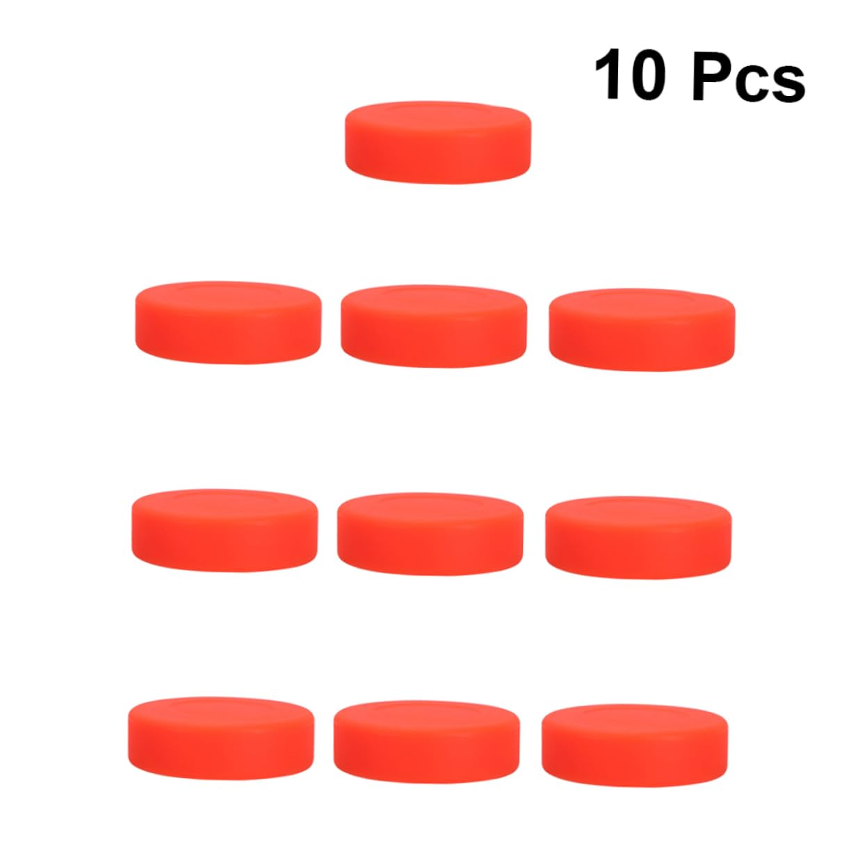 HANABASS Rondelles de Hockey Standard Rouges 10 Pièces en Caoutchouc
