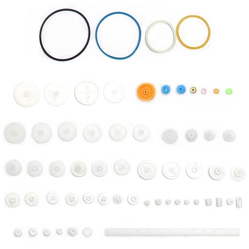 Miniatura 14 de Fielect Kit de engranajes de plástico 43pcs con accesorios surtidos para robot motor DC