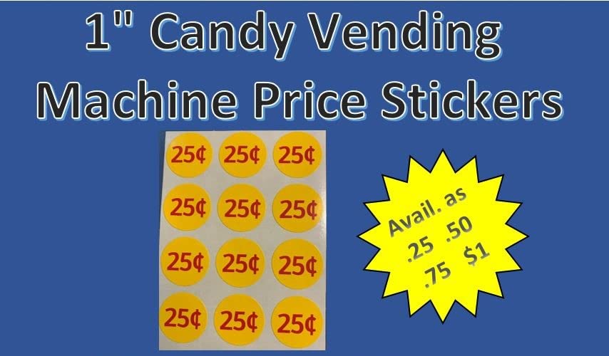 Image of PRICE Stickers for Vending Candy Machine Labels 1 inch Diameter 20 pack