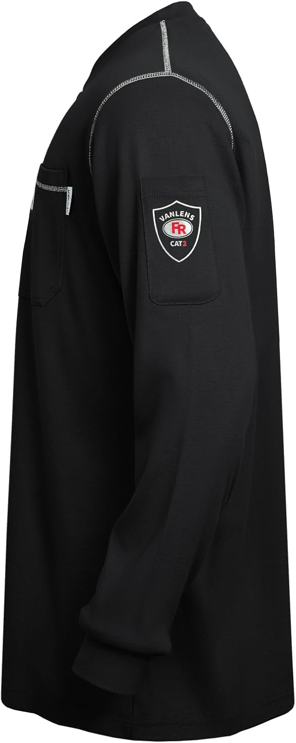 FR Shirts for Men Flame Resistant Shirt 5.5oz 100% Cotton Light Weight CAT2 Fire Retardant Henley Shirts - Image 2