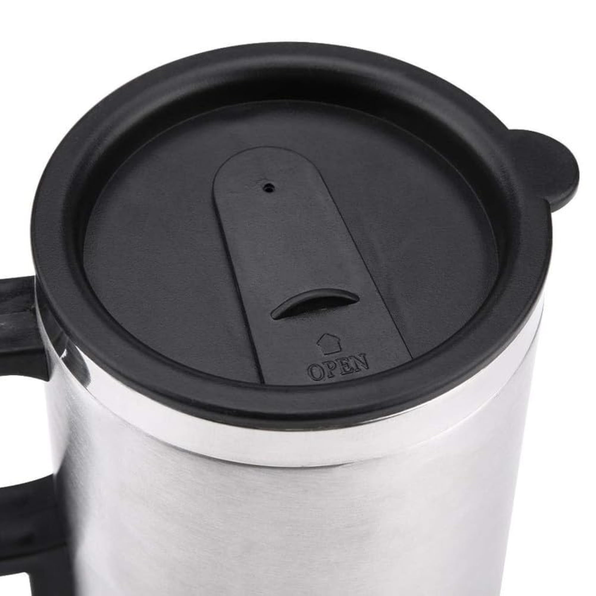 12V Car Electric Heating Mug/Cup 450ML Stainless Steel
