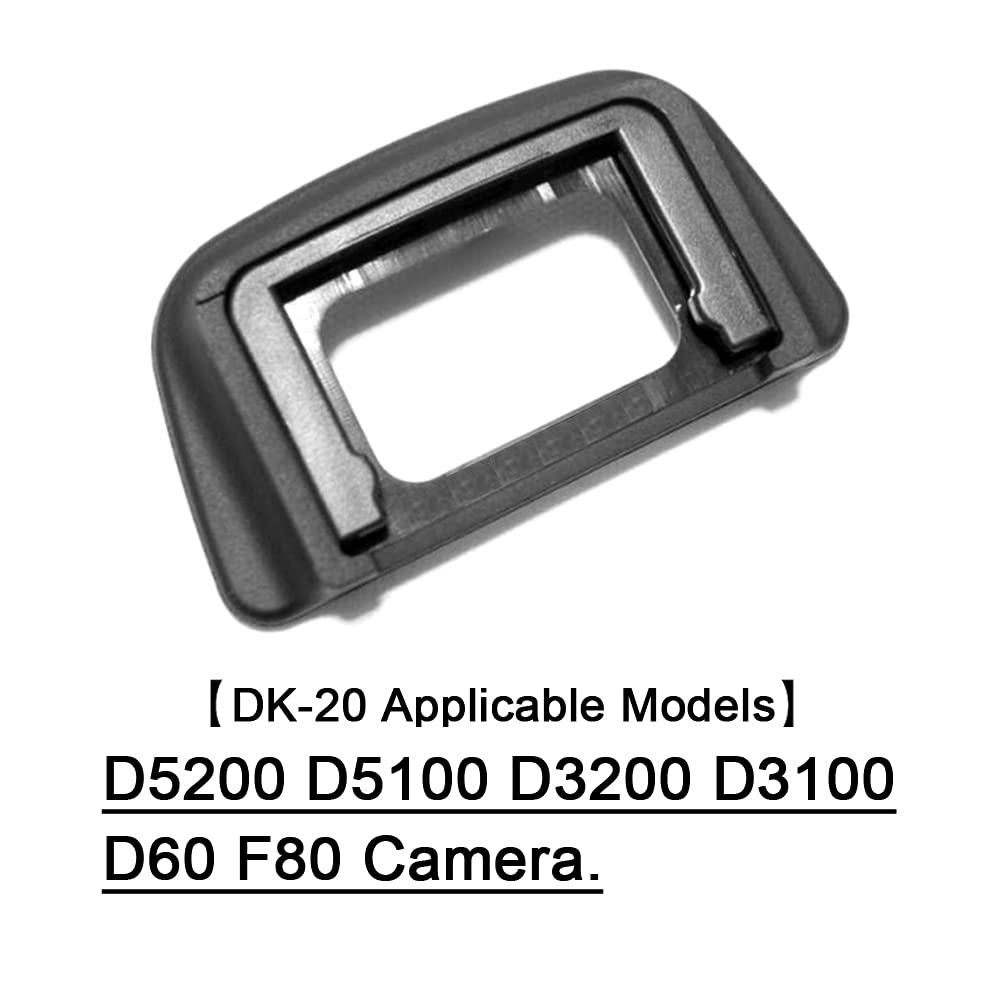 DK-20 Augenmuschel Okular Sucher für Nikon D5200 D5100 D5000 D3100 D3000 D70 D70S D60 D50 D40 Kamera, ersetzt Nikon DK-20 (2 Stück)