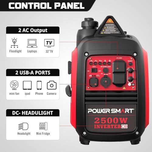 Image of PowerSmart 2500W-Watt Portable Inverter Generator