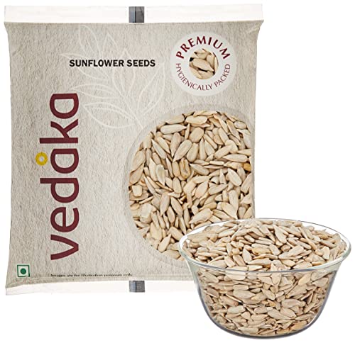 Image of Amazon Brand - Vedaka Premium Pumpkin Seeds, 100g & - Vedaka Premium Sunflower Seeds, 100g