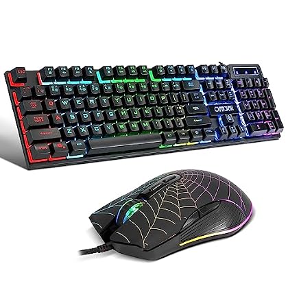 Gaming Keyboard and Mouse 104 Keys for Mac PC PS5 PS4 Xbox One Gamers Gaming Keyboard and Mouse 104 Keys for Mac PC PS5 PS4 Xbox One Gamers