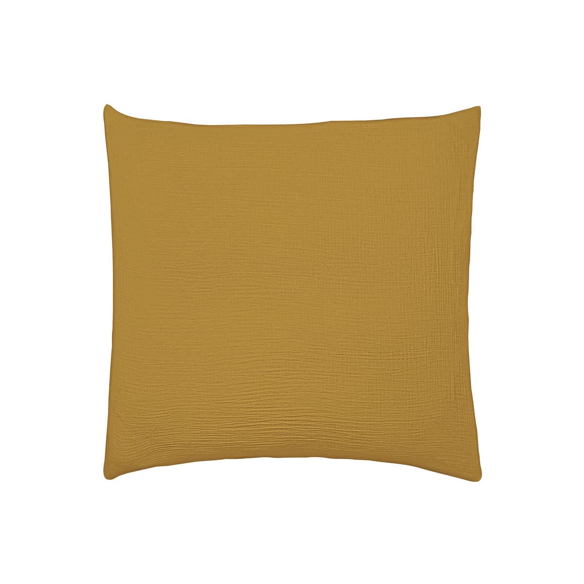 Essix Washed Cotton Double Gauze Pillowcase, Tendresse, Camel, 65 x 65 cm,