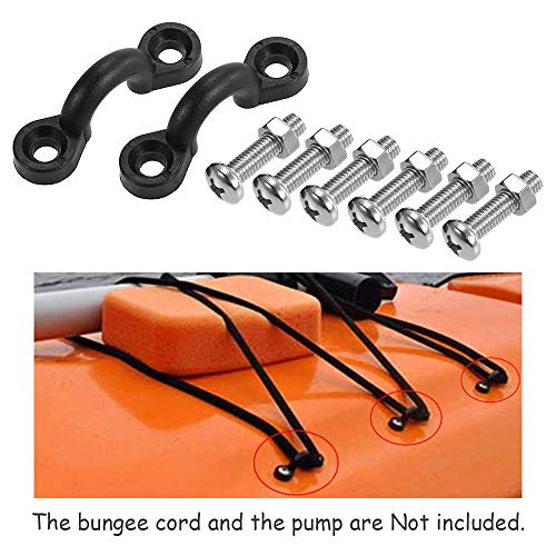 KKmoon Kit de carrinho de âncora com anel de amarração de roldana de grampo de corda para caiaques e