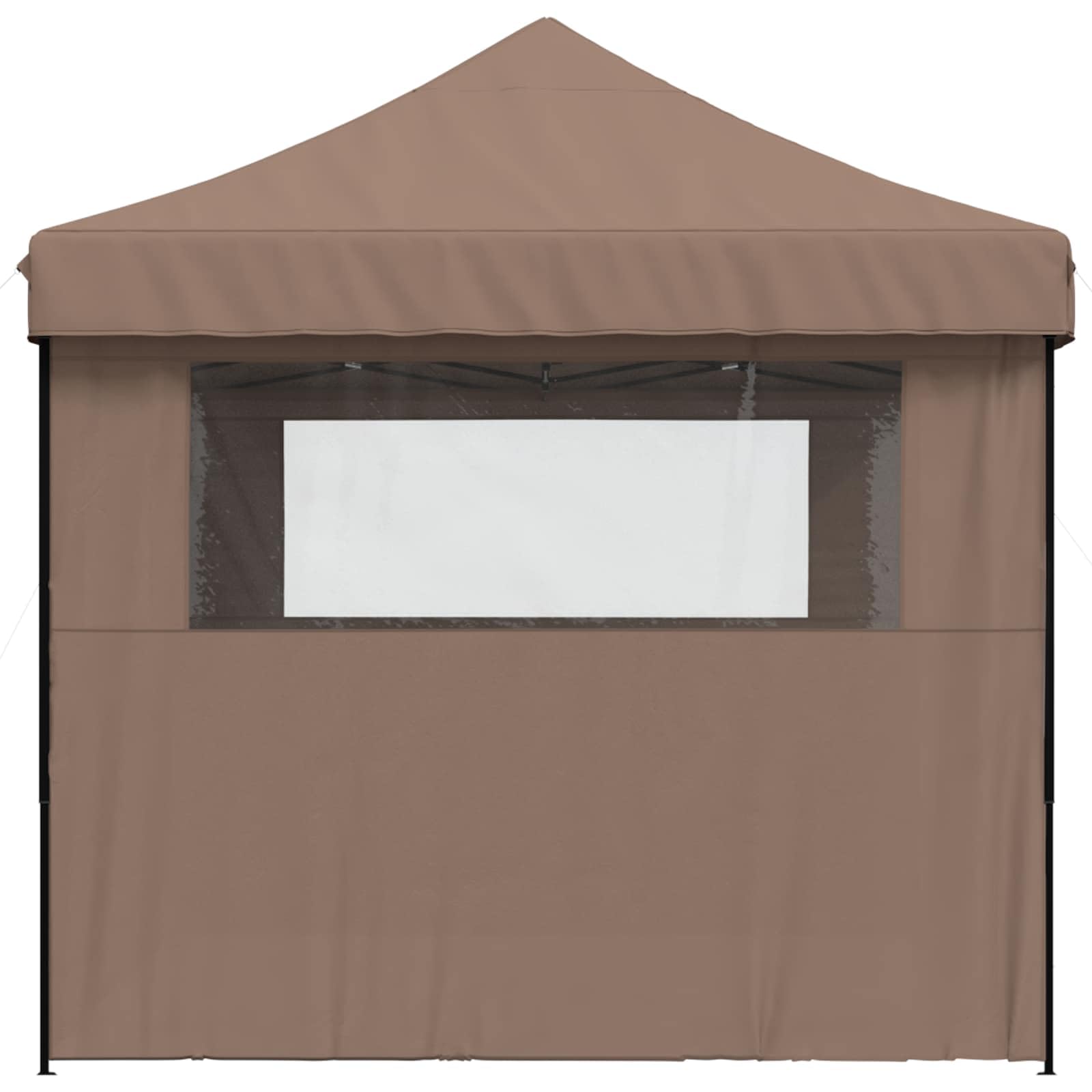 Party-Zelt Braun aus Oxford-Stoff 292 x 440 x 315 cm mit pulverbeschichtetem Stahlrahmen und dreistufiger Höhenverstellung für Garten, Terrasse, Camping, Festival und Gartenparty