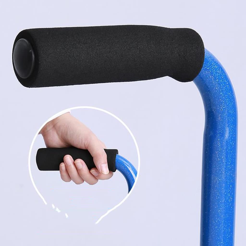 Stampelle per anziani Bastone da passeggio leggero per anziani a quattro zampe antiscivolo Bastone da passeggio a quattro angoli Stampella ausiliaria Desiderio di