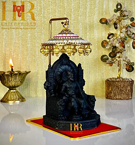 Image of HR Enterprises(SM 301 Umbrella Chhatrapati Shivaji Maharaj Statue with Umbrella,Idol with Umbrella,Shivaji Maharaj Murti for Home,Office & Car Decor,Gifting,showpieces.