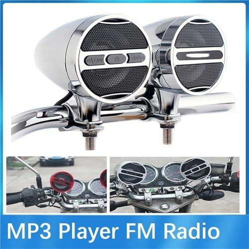 Amplificador Parlante para Manillar de Moto 12V FM miniatura 2