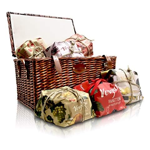 Eleganter Weihnachtskorb mit der besten italienischen Auswahl an Frucht-Panettone: 6 Panettoni von Vergani Cover