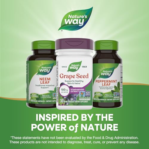 Nature's Way Grape Seed Standardized Extract, 100 mg per Serving, 30 ct - image 7