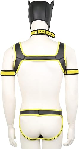 Miniatura 7 de BaronHong Kit de máscara de cabeza completa de neopreno para perro, disfraz novedoso con cuello y correa y ropa interior