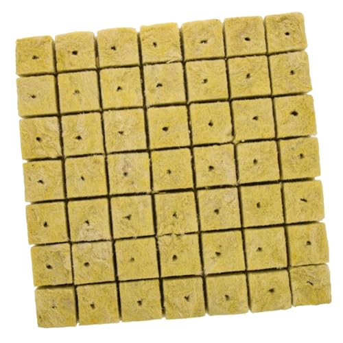 HEMOTON 49stücke Teiliges Steinwolle Anzuchtwürfel Soilless Cultivation Nursery Soil Block Mit Hoher Wasseraufnahme Gute Luftdurchlässigkeit Praktisches Nährmedium Für Gemüse Pflanzenverme