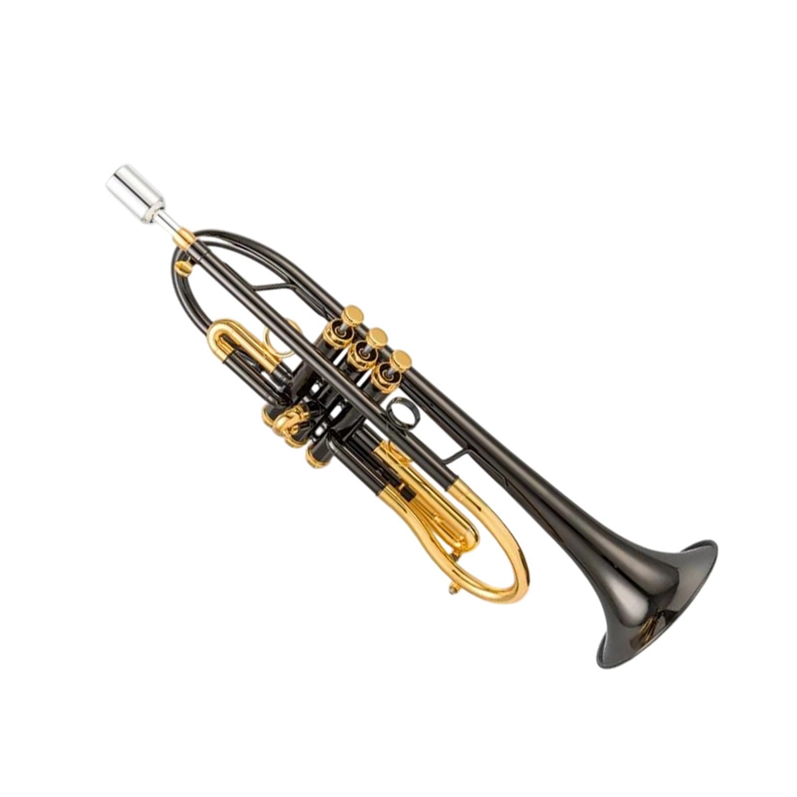 Trąbka Bb Bk Niklowany Mosiądz Profesjonalny Instrument Z Dyszą Futerałową