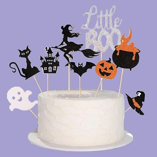 Miniatura 4 de Paquete de 9 decoraciones de pastel de Halloween para decoración de pastel de Halloween para fiesta de cumpleaños temática de Halloween suministros