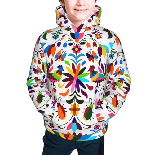 Mexican Bright Style Kids Pullover Hoodies Boys Sweatshirts Girls Athletic Clothes with Pocket2