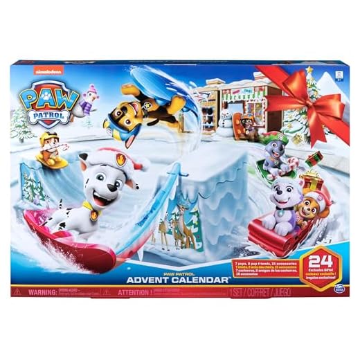 PAW Patrol 2019 adventskalender med 24 samlarföremål, för barn från 3 år och äldre