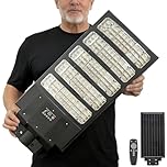 YACAISI 6000W Solar Street Light Outdoor, 8500K Commercial Parking Lot Dusk to Dawn Waterproof Lights, LED Solar Security Flood Motion Sensor Lamps for Street, Court, Garage, Yard, Road