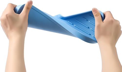 Vista 312 de Jaboneras de baño de silicona con boquilla de drenaje, organizador de fregadero de baño y cocina, soporte para esponja, bandeja de jabón para Gris