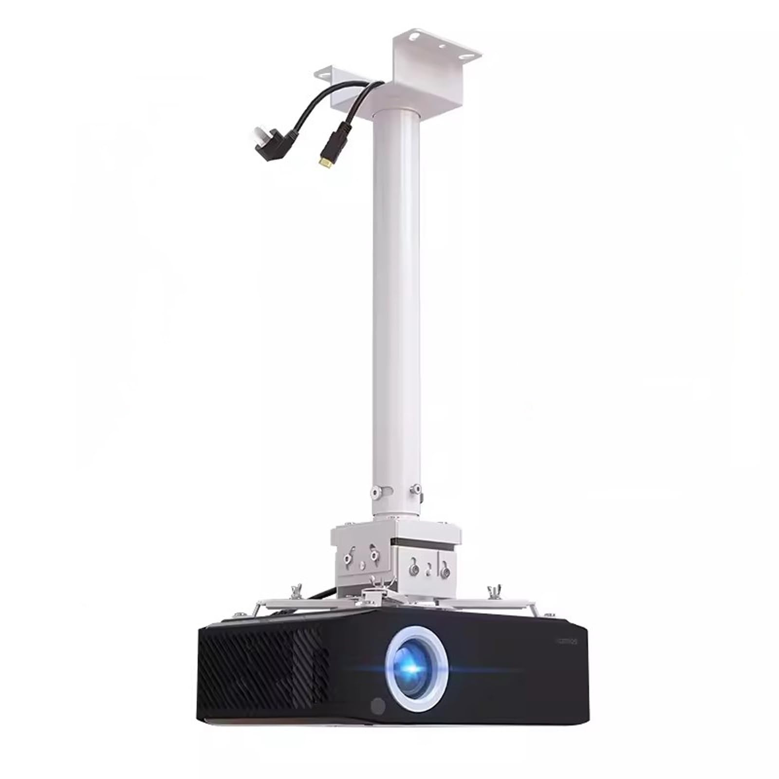 YNBSHGAA Projector Stand Projector Suspension Bracket Projector Bracket Universal Suspension Bracket Ceiling Suspension Bracket Fixed Telescopic Suspension Rod Projector Bracket M,White-85-150CM